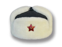 Шапка-ушанка комначсостава РККА обр.1940г. (белая цигейка)