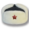 Шапка-ушанка комначсостава РККА обр.1940г. (белая цигейка)