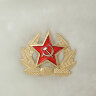 Шапка-ушанка белая с красной звездой
